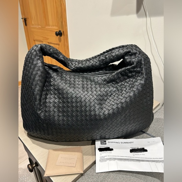 Bottega Veneta Handbags - Bottega Veneta Maxi Black Hobo Handbag